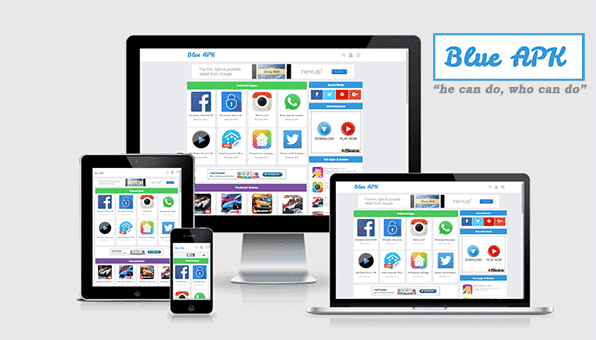 Blue Apk Android Apps Download Blogger Template