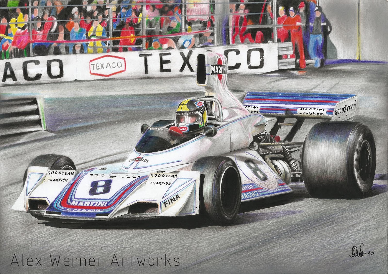 Alex Werner Artworks: Brabham BT44B - José Carlos Pace - Mônaco 1975