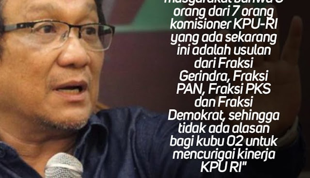 Dituding Curang, TKN: 5 Dari 7 Orang Komisioner KPU Usulan Partai Oposisi