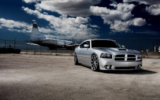 Dodge Charger Airplane Clouds Car HD Wallpaper
