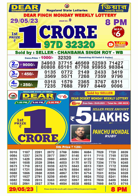 Dear 8Pm lottery Sambad