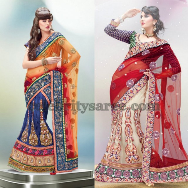 Classy Reception Half Sarees