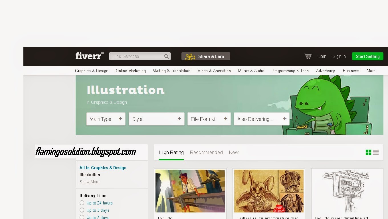 Situs Situs Freelance Desain Grafis Terpopuler ~ Flamingo 