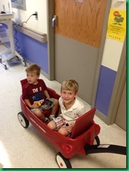 Boys in wagon