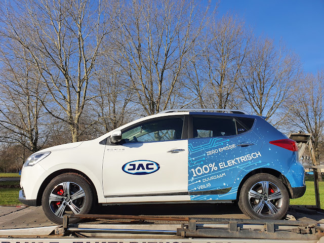 Made in China EV JAC iEV7s in Nederland Freeroad Almere Nieuwe auto gespot