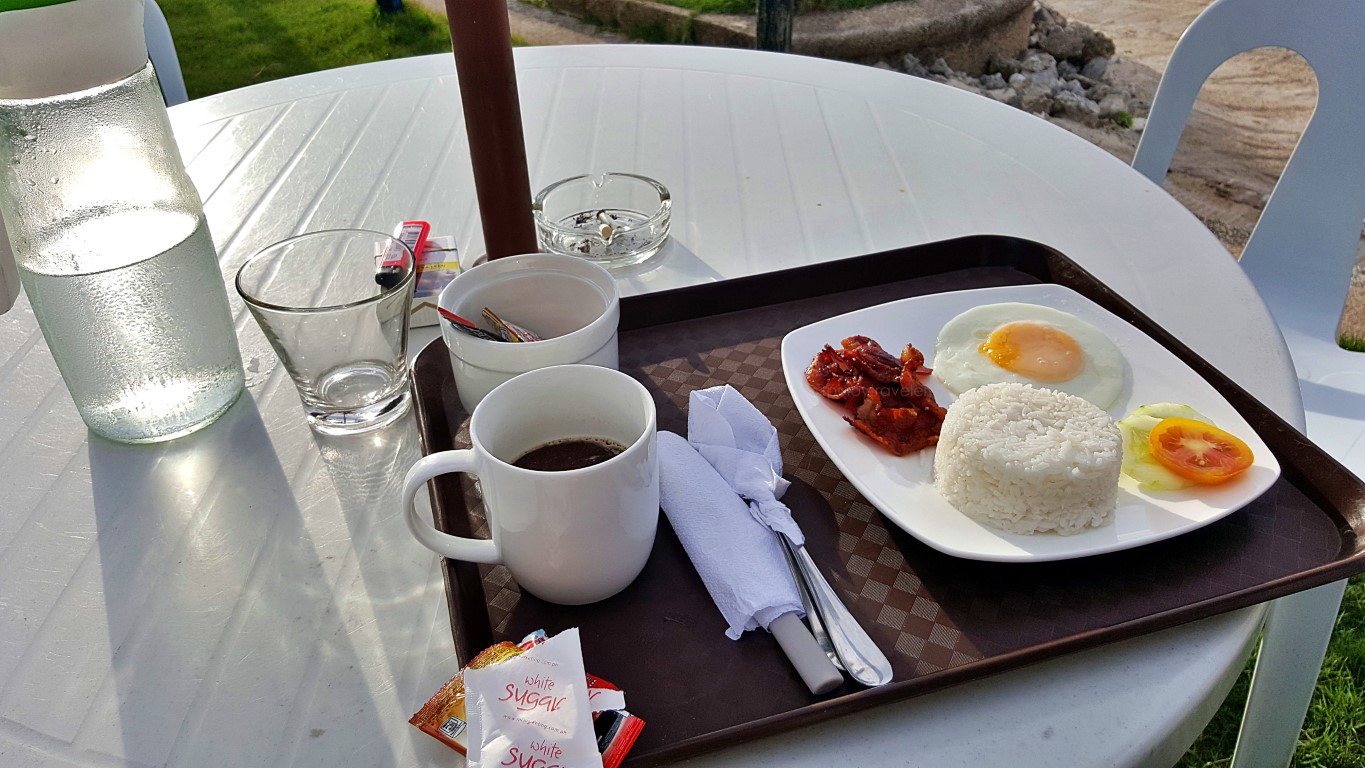 breakfast at Blue Ocean Bohol Beachfront Resort, Alona Beach, Panglao, Bohol