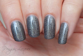 kiko holographic nail lacquer 006 graphite daylight nah