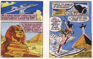 Wonder Woman in The Angle Menace mini comic pages 8 and 9