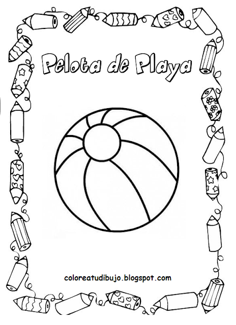 Dibujo de pelota de playa para colorear