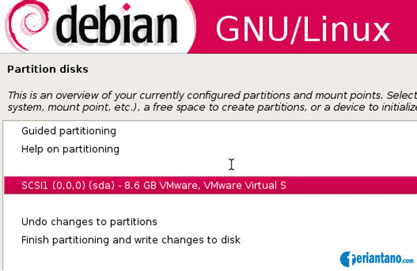 Cara Install Debian 5 Lenny Berbasis GUI Lengkap Dengan Gambar - Feriantano.com