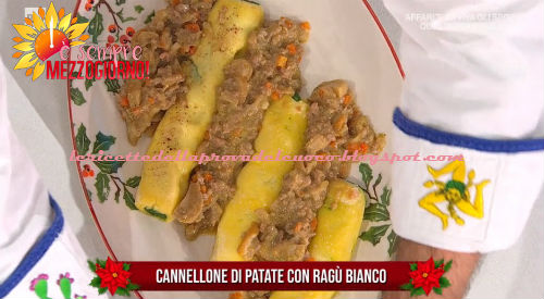 Cannellone di patate con ragù bianco ricetta Fabio Potenzano