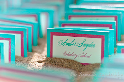  Wedding Cards on Diy Place Cards In Sand   Wedding Place Cards Aqua Pink Sand Diy Old