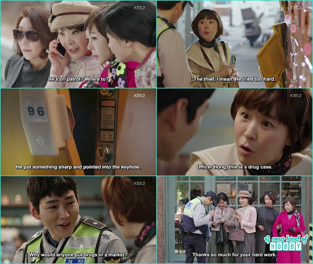 seol ok mother in law ajhumma friends doubted her having secret love affair with the patrol police officer Joon O and followed her -  Queen of Mystery: Episode 1 