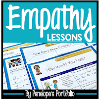 An empathy teaching packet with printables, worksheets, and posters