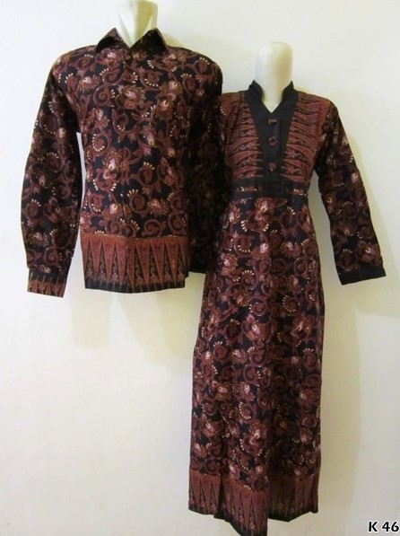 10 Model Baju Batik Couple Lengan Panjang Pria Wanita 