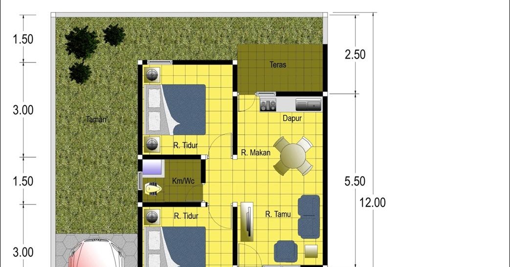 NEW GAMBAR DESAIN  RUMAH  LENGKAP  DENGAN  DENAH