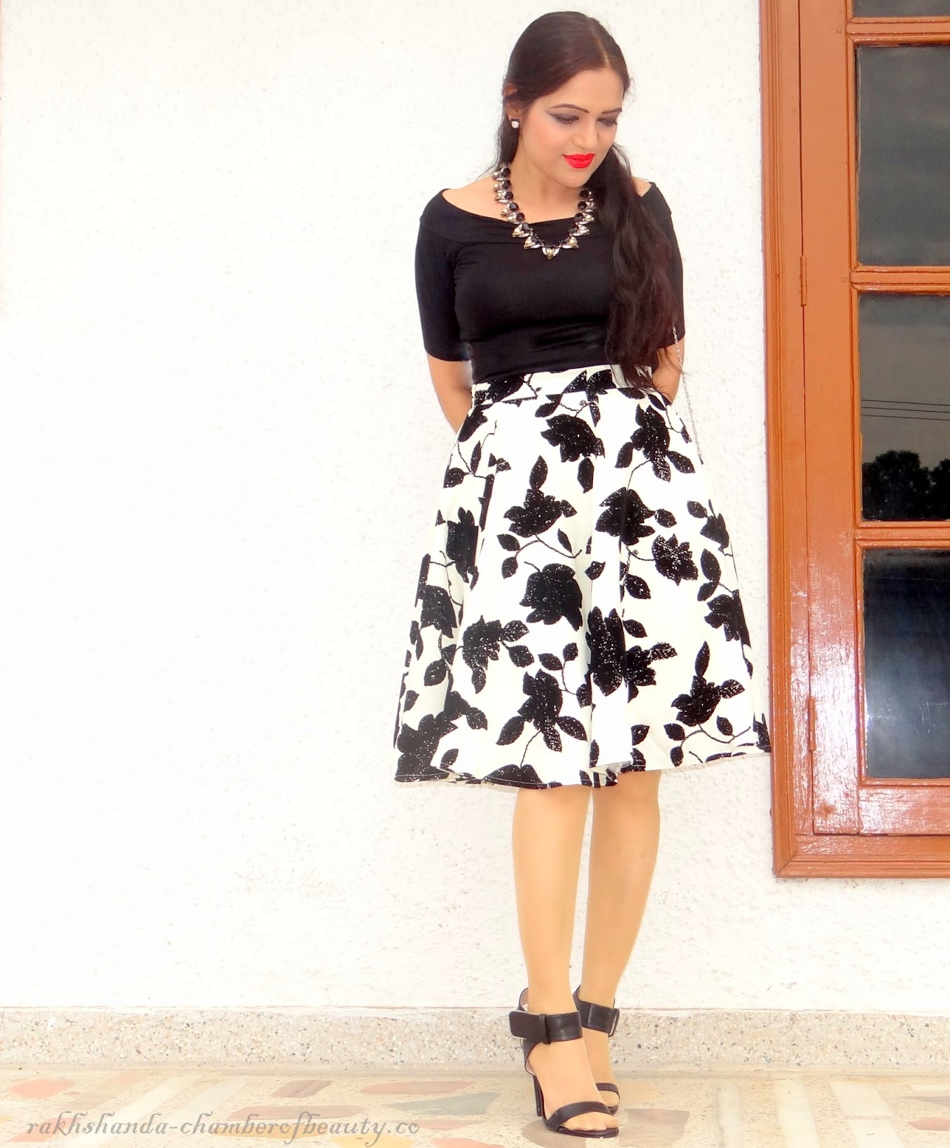 Summer Fashion- Monochromed it (OOTD)| How to style a black and white midi skirt, OOTD, Summer fashion trend, Zaful, Stalkbuylove, Indian fashion blogger