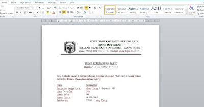 Contoh Surat Keterangan Lulus Sementara SD SMP SMA doc