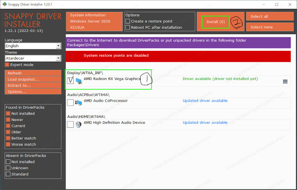 Windows Server 2022 AMD VGA Driver Installation