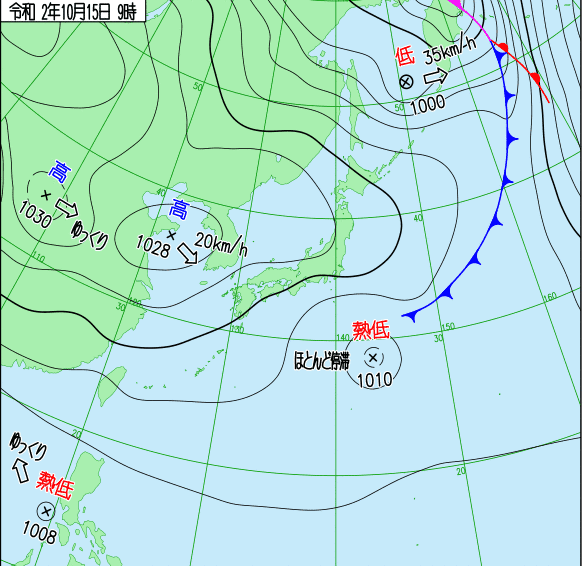 【台風17号のたまご】気象庁の天気図には日本の南東・南西に ...