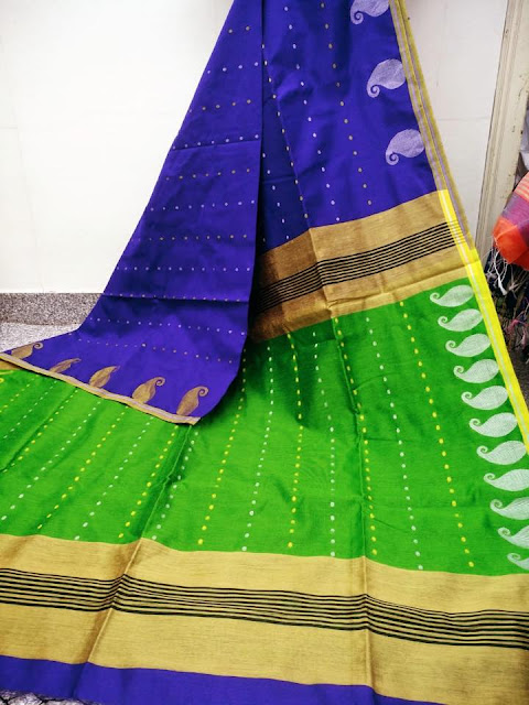 khadi Handloom Resham Saree 