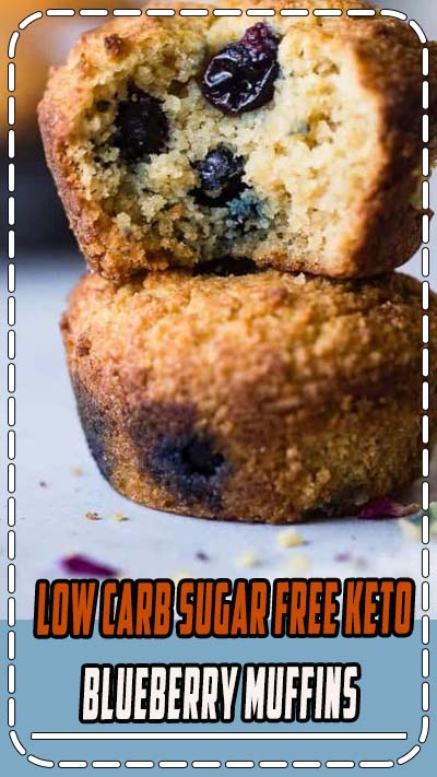 The BEST Low Carb, Sugar Free Blueberry Muffins - SO moist and tender, you'll never believe they are gluten/grain/dairy/sugar free and keto friendly! Perfect for breakfast or snacks for kids OR adults! | #Foodfaithfitness | #Lowcarb #Healthy #Glutenfree #Keto #Sugarfree