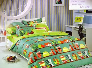 Sprei Jepang Anak Motif Buah Hijau