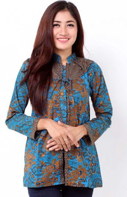 Model Baju Batik Kantor Modern 2017