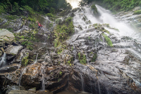 The large stone waterfall