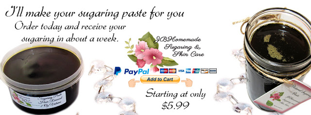 I’ll make your sugaring paste for you! Order today and receive your sugaring in about a week. Starting at only $5.99