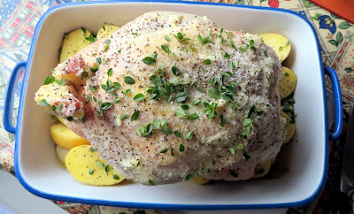 Roasted Garlic & Herb Chicken with Melting Potatoes