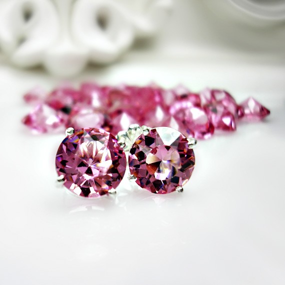  planning a winter wedding Enjoy Raspberry Pink Vintage Glass Earrings 