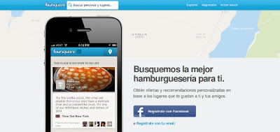 Portal web de Foursquare