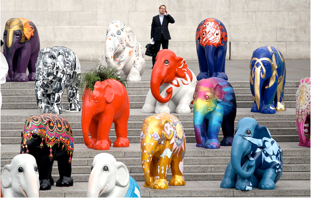 260 colorful elephants have invaded London Elephant Parade has begun