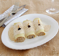  Canelones con Ceps (Setas) y Foie al Pedro Ximenez