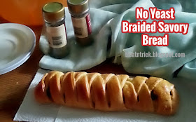 No Yeast Braided Savory Bread Recipe @ treatntrick.blogspot.com