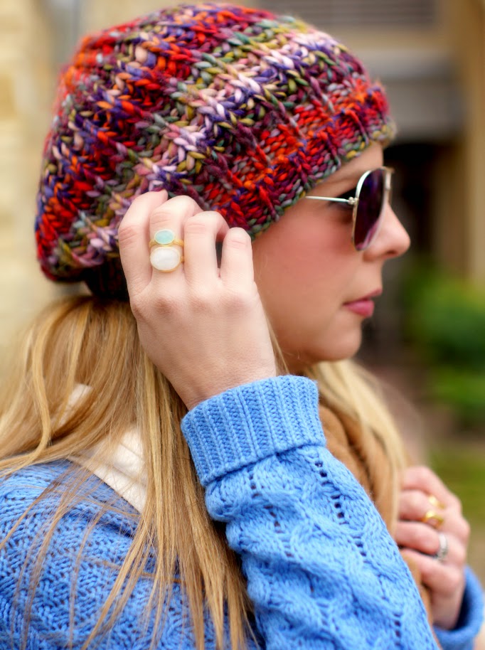 colorful crochet knit beanie for winter