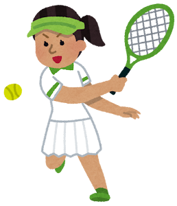 テニス選手のイラスト（東南アジア人女性）