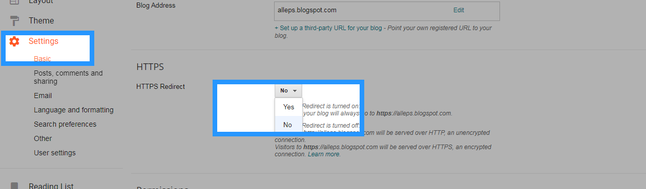 Blogger Security - How to Enable HTTPS on Blogger Blog 