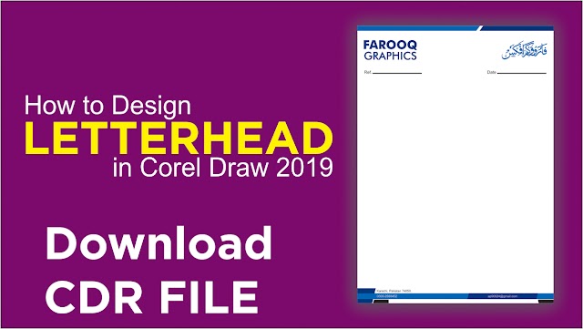 Download CDR File of Professional Letterhead in Corel Draw 2019