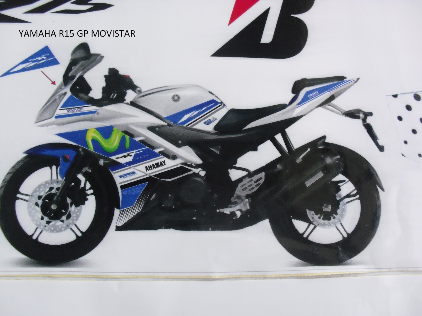 JUAL STRIPING MOTOR YAMAHA R15 MOTOGP MOVISTAR JUAL STRIPING MOTOR