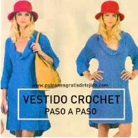 Vestido para tejer a crochet