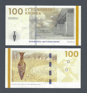 D9 DENMARK 100 KRONER UNC 2015 (P-66d(1)) 