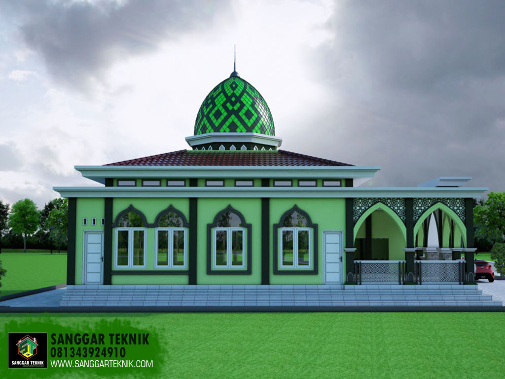 GAMBAR DESAIN MASJID MINIMALIS 10 x 11 5 METER 1 LANTAI 