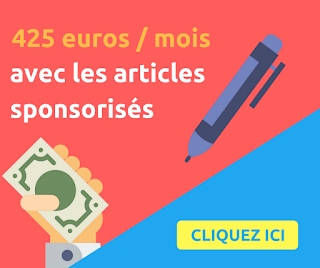 Blogueur : Gagnez 425 euros par mois avec les articles sponsorisés