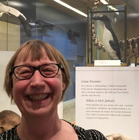 Jan Thornhill with stuffed Great Auk ROM