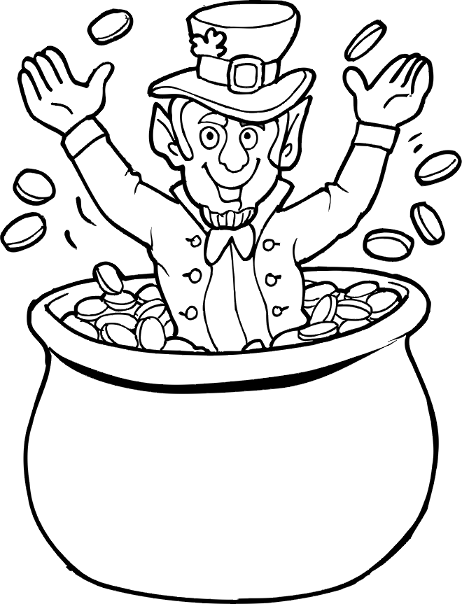 Celebrities Bollywood leprechaun  pot of gold coloring  pages 