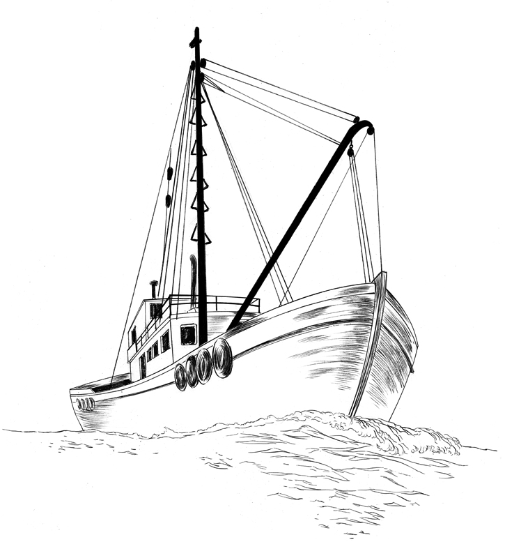 Jed Alexander: Drawing a Fishing Boat: How Do You Draw a ...