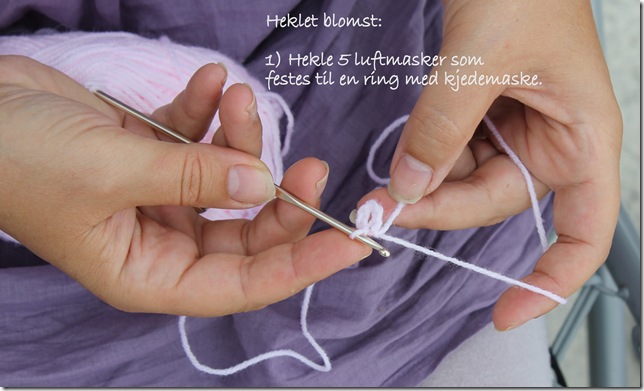 heklet blomst bilde 1