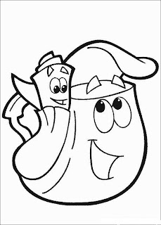 dora coloring pages, dora and backpack coloring pages